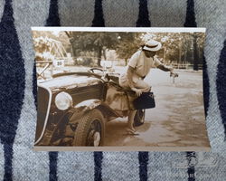 NEW PRICE: Original picture of Mdm. Betty Spell and FIAT Balilla