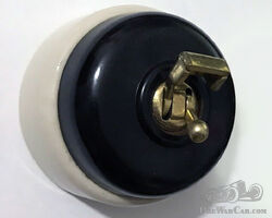 NOS Vintage WO Bentley Le Mans Twinknob Magneto Switches VSCC Benz Alfa