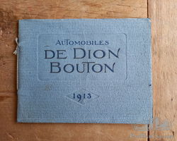 Brochure De Dion Bouton Automobiles 1913