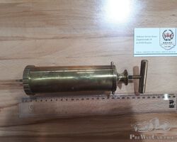 Schmier-Fett-Pumpe mit Gewinde aus Messing, Edwardian