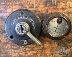 VERY GOOD SIFAM AMMETER AND PARIS RHONE LIGHT IGNITION SWITCH.