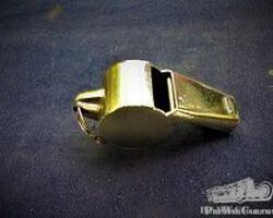 Brass whistle, original, French police or military