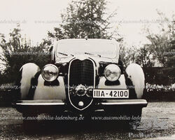 Automobilia Ladenburg - Spring Auction May 7 & 8, 2021 | Original picture of Ferry Porsche's Alfa Romeo 6C 2300