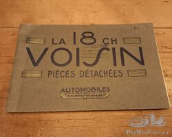 NEW PRICE: Voisin 18 CH parts book