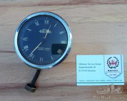 Jaeger Uhr, funktionstüchtig (Durchmesser 8 cm)