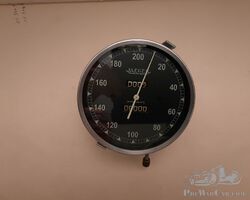 Jaeger tachymeter, black backgroud,200 KM/h