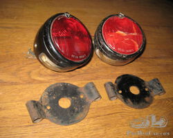 Pair of Lucas ST38/E Tail Lamps with Brackets