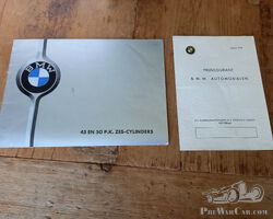 Rare Dutch BWM 320 / 326 sales brochure and price list
