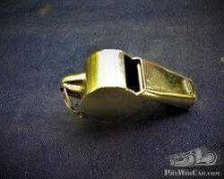 Brass whistle, original, French police or military