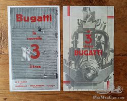 Bugatti 3 litres brochures