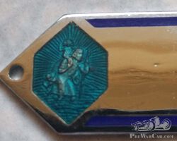 St. Christophe dashboard badge blue