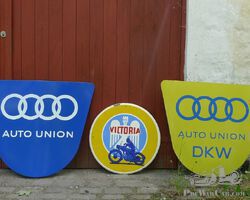 3 original Enamel signs.