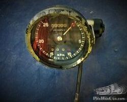 Speedometer at a 90 degree angle , new old stock, tank