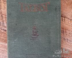 Talbot six-cylinder models 'Handbook of Instructions'