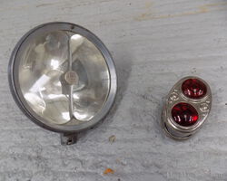 Marchal 200mm Headlight plus Scintilla Rear Light