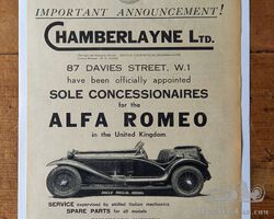 1934 Alfa Romeo 8C 2300 advert