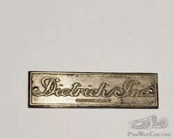 Dietrich Coachbuilder Tag for Packard, Lincoln, Duesenberg etc