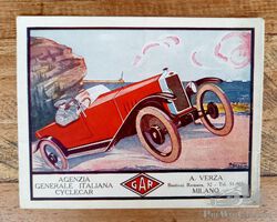 NEW PRICE: Sales brochure vetturetta A. Verza 'GAR' - extremely rare
