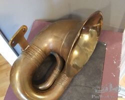 A Very Large and Impressive Early Brass Bulb Horn