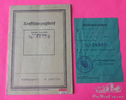 Adler 2 Liter Cabrio Bj.38 original Kraftfahrzeugbrief mit Eintrag "Steuerbefreit"