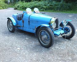 BC car number 109 - a really accurate replica of a 1926 Bugatti Type 37 built by experts using all the right components.