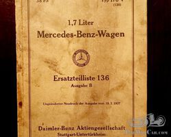 1937 Mercedes-Benz Typ 170 V Ersatzteilliste (parts book)