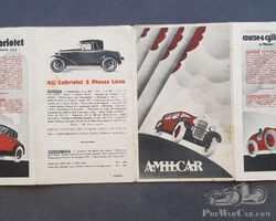 Catalogue Amilcar 1927 (course 6 cylindres + divers)