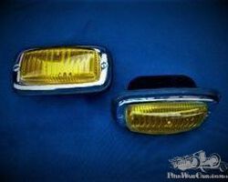 pair bumper fog lamps, new old stock