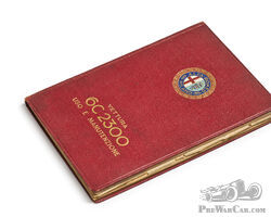 Maintenance Booklet Alfa Romeo 6c 2300 | Les Grandes Marques du Monde à Paris | 3 February 2022 |Bonhams