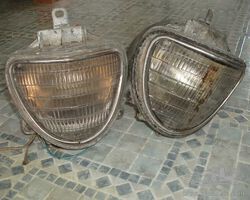 Corcoran Brown Lamp Co headlights for Willys Overland