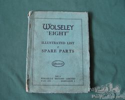 Wolseley documentation (parts book) for Wolseley