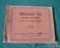 Wolseley documentation (parts book) for Wolseley