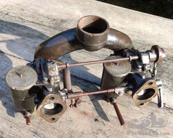 Double carburateur Panhard sans soupape 42mm
