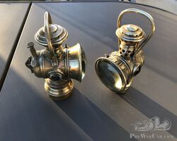 pair of A.Denich Paris acetylene lanterns