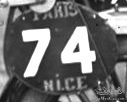 Used number race plate