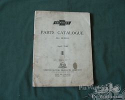 Chevrolet documentation (parts book) for Chevrolet