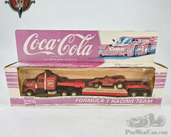 Coca-Cola Die-Cast 1988 Formula 1 Racing Team Trailer in Original Packaging