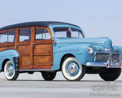 1942 Ford Super De Luxe "Woodie" Station Wagon | Broad Arrow Auctions | Monterey Jet Center | 13-14 August 2025