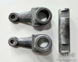 Bugatti Pair of Short Brake Levers with Shaft - Original Factory Molsheim