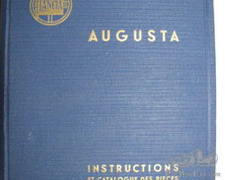 1933 Lancia Augusta Instructions et catalogue de pieces de rechange