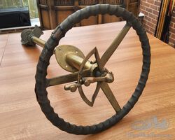 Brass ERA 15 5 inch steering wheel and column and worm drive gearbox