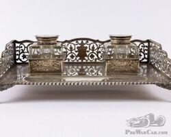 EARL HOWE: A fine antique Edwardian Sterling Silver gentleman's desk stand with ink well | Donington Auctions | 17 Oktober 2026