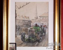 BRYAN DE GRINEAU: 'Belfast 33' watercolour on board, signed by artist and driver | Donington Auctions | 17 Oktober 2026