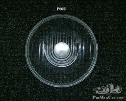 P80U glass for P80 Lucas headlight with U profile