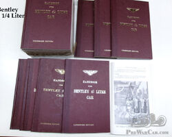 19 x Bentley 4 1/4 Liter, Bentley Owner's Manual, 1970 reprint, condensed edition
