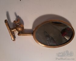 Vintage Brass Oval Wing Mirror – 125 × 85 mm – Adjustable Ball Joint. Price: €55