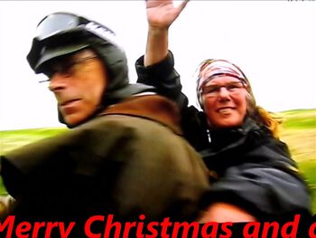 Model T Worldtour travelers Trudy and Dirk wish you a Merry Christmas and a Happy 2021