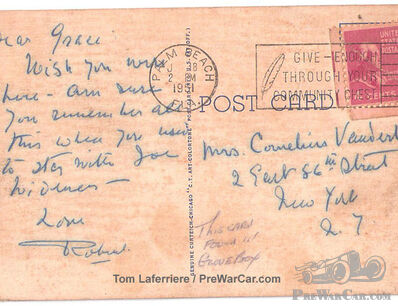 Glovebox find in Rollston Packard find.