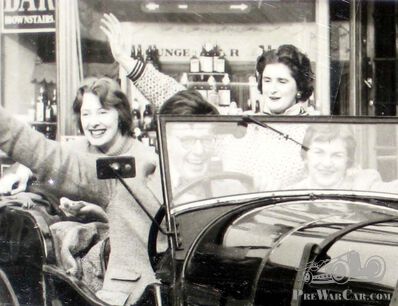 Three girls in a  3 litre Bentley for free. (update: now ARL1924)
