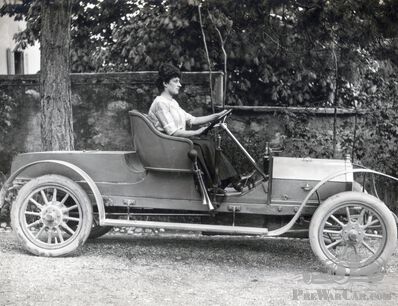 Lady in sports car!